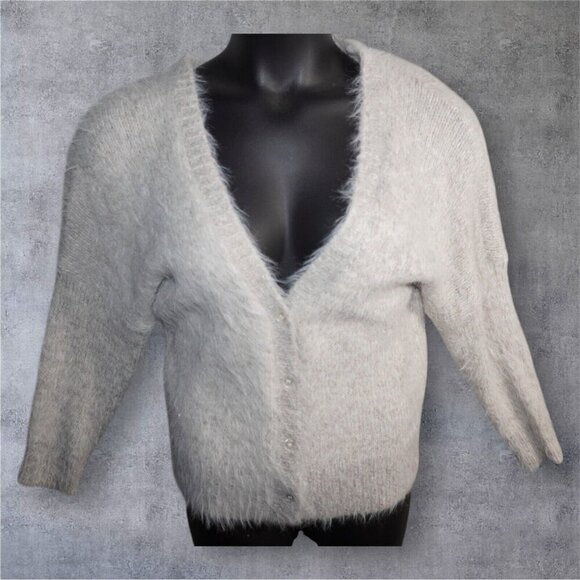Leith Women’s Fuzzy Knit Button-Front Cardigan – Size M - Picture 2 of 11